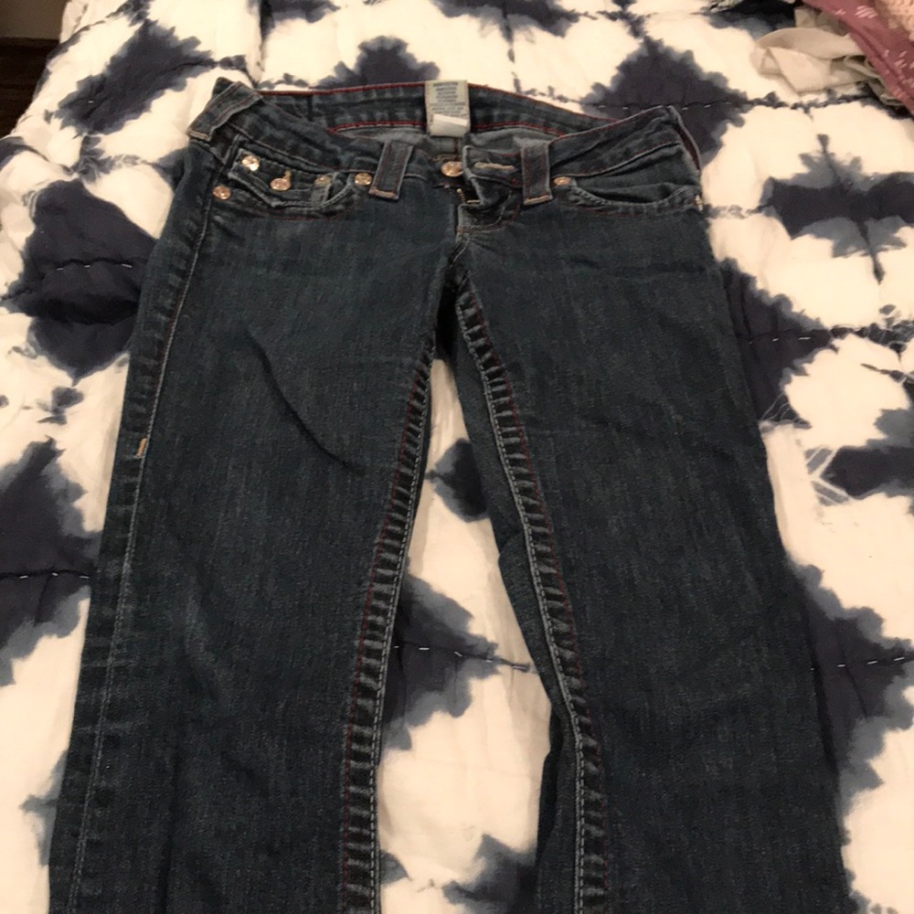 Straight leg true religion brand jeans