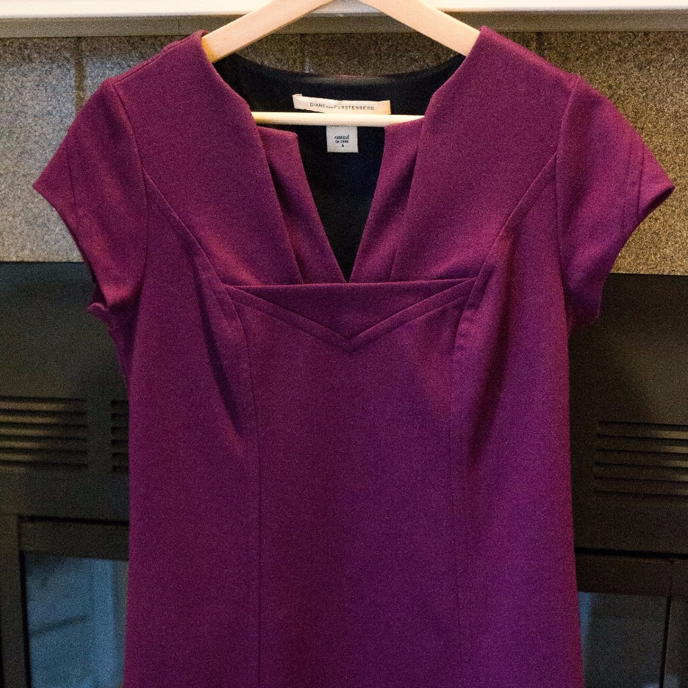 DVF Wool Shift Dress