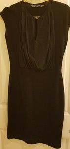 Black knit midi dress