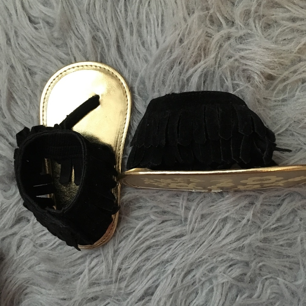 Baby size 4 fringe sandals