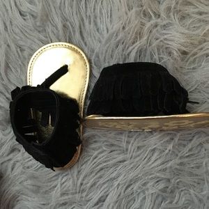 Baby size 4 fringe sandals