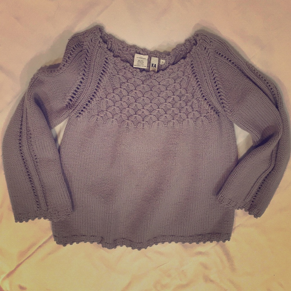 K.A. 7 Mering Wool lavender babydoll Sweater