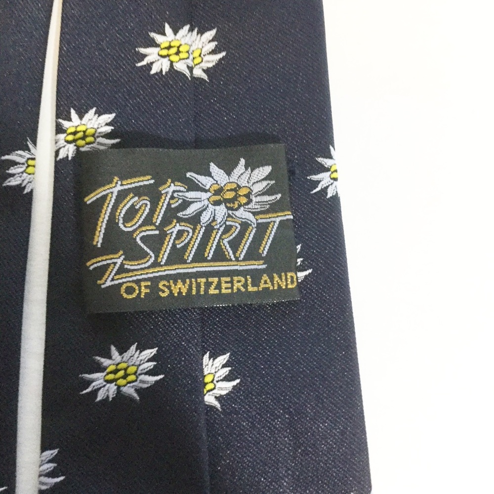 Top Spirit of Switzerland Navy Floral Tie