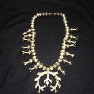 Silver statement necklace