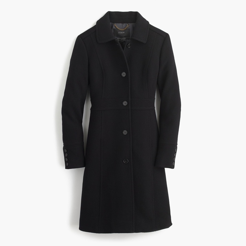 Jcrew Lady Day Coat with Thinsulate in Black