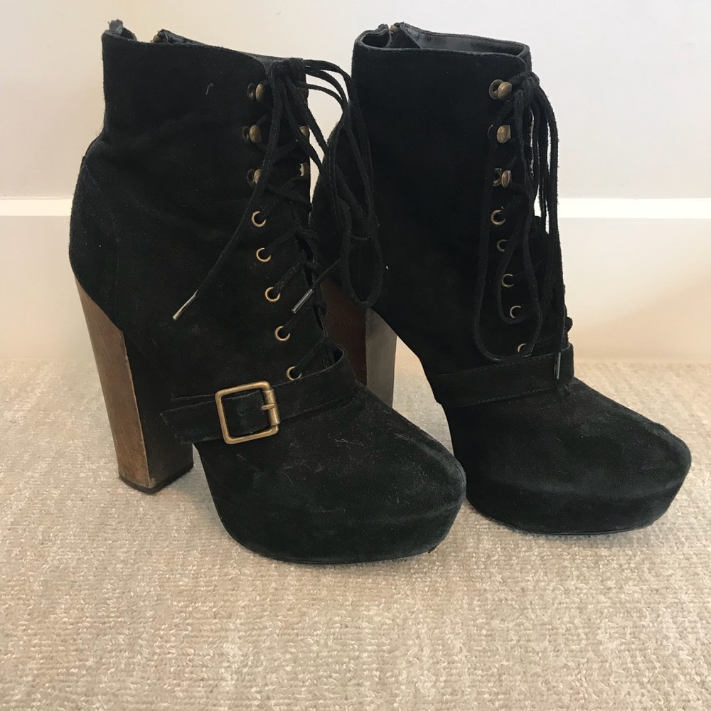 Black Steve Madden heeled boots - Picture 1 of 5
