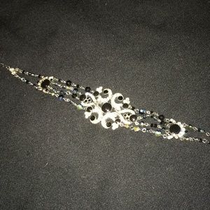 Black and silver choker