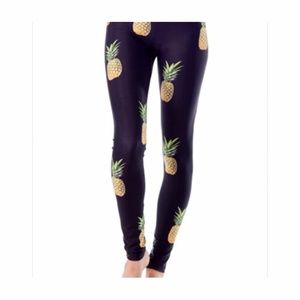 Gold Sheep Pineapple Leggings