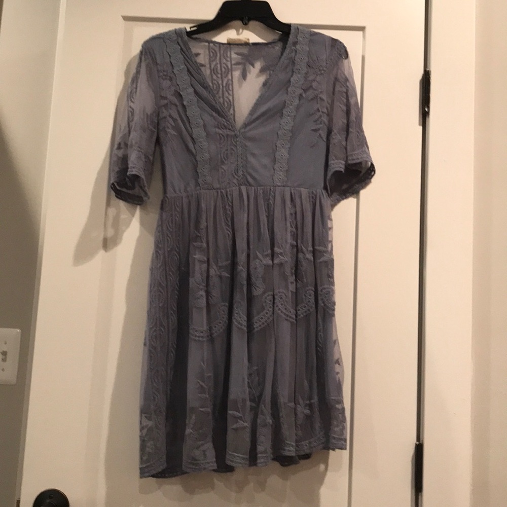 Short lavender lace dress