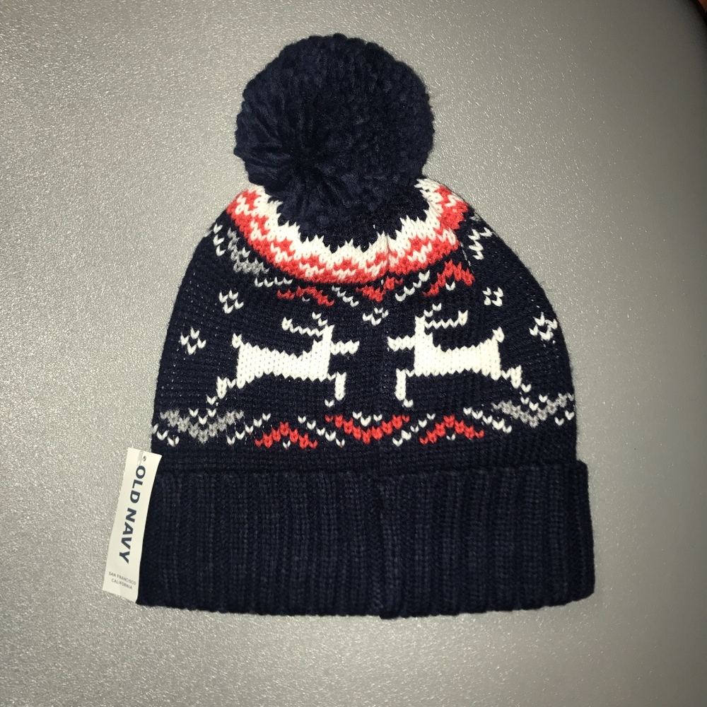 LAST ONE!! OLD NAVY Knit Pom Sweater Beanie - Picture 2 of 3