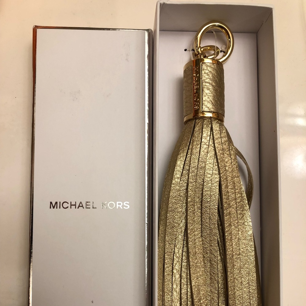 Michael Kory Tassel Bag Charm Keychain