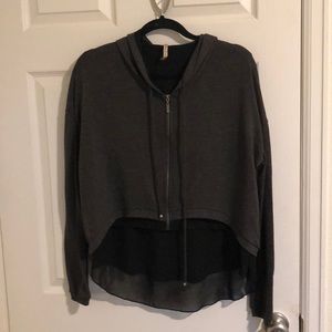High low Zip up jacket