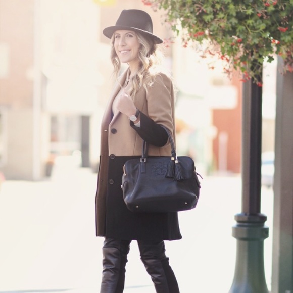 NWOT Madewell Camel & Black Streetcar Coat - Picture 4 of 8