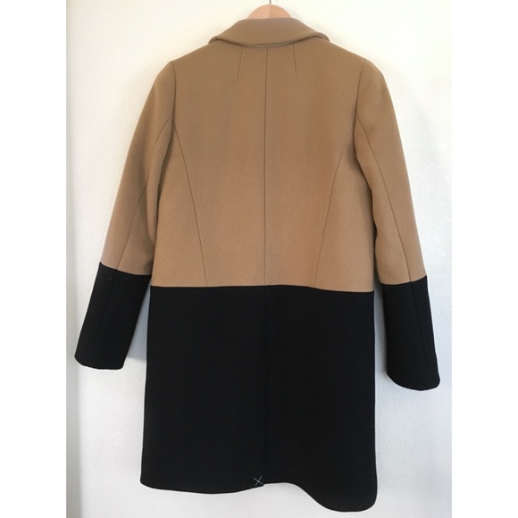 NWOT Madewell Camel & Black Streetcar Coat - Picture 8 of 8