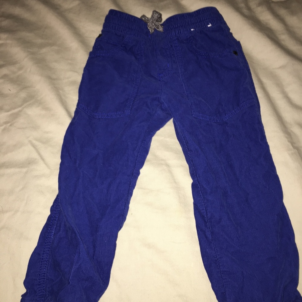 Royal blue cotton lined corduroy joggers EUC