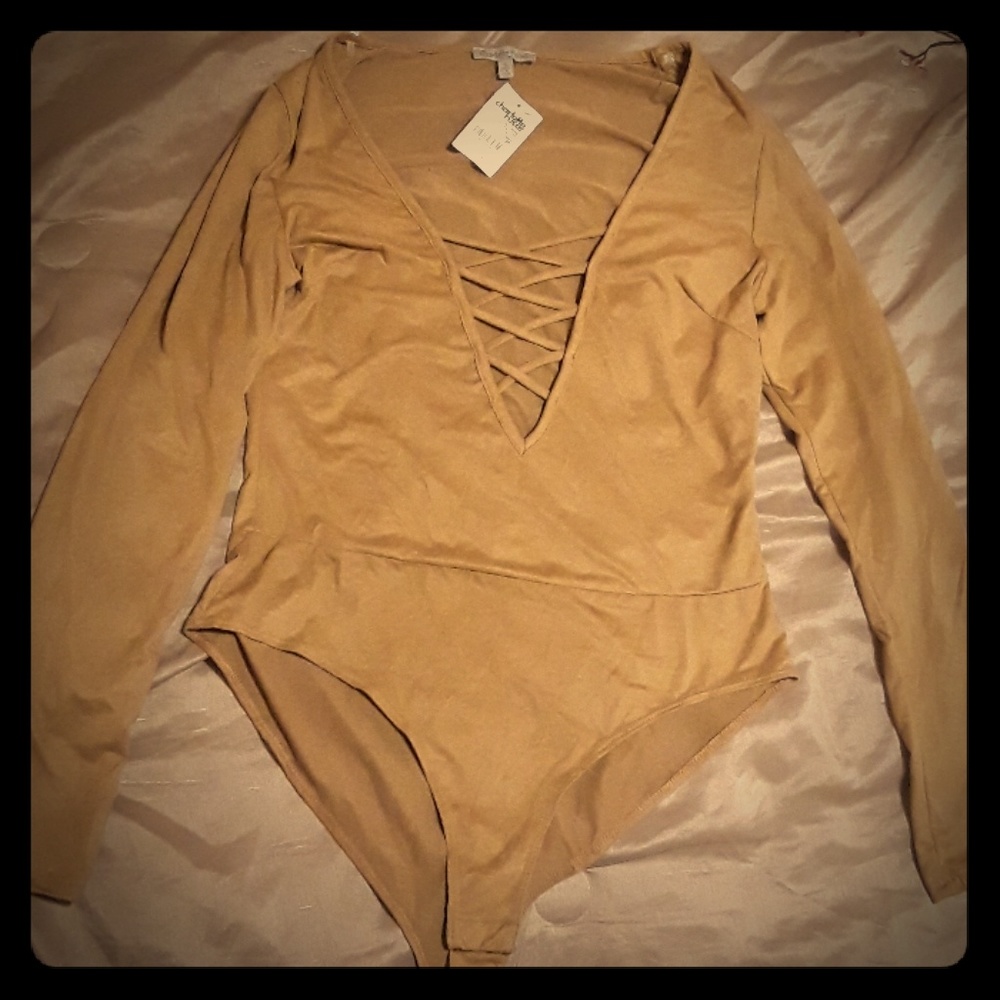 Suede texture bodysuit