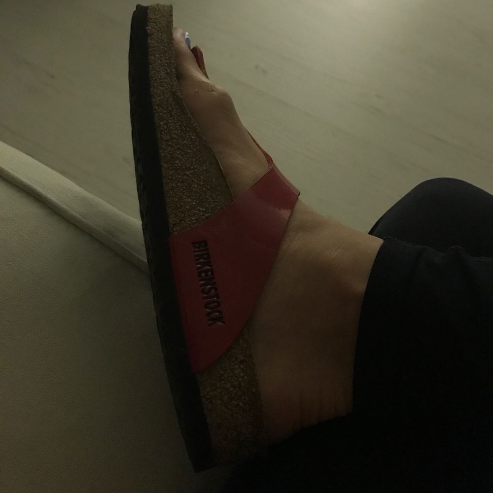 Ladies Red Birkenstocks