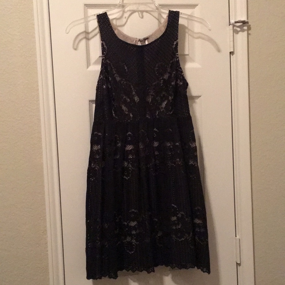 Free People Black Lace Dress