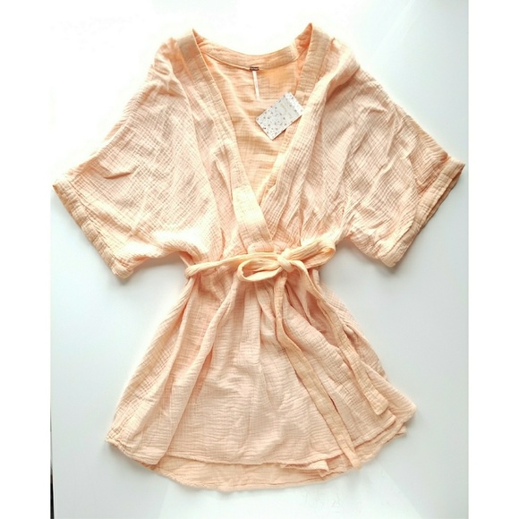 new Free People Wrap + Tie Kimono Sleeve Sun Dress - Picture 5 of 8