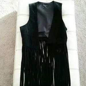 Leather Fringe Vest