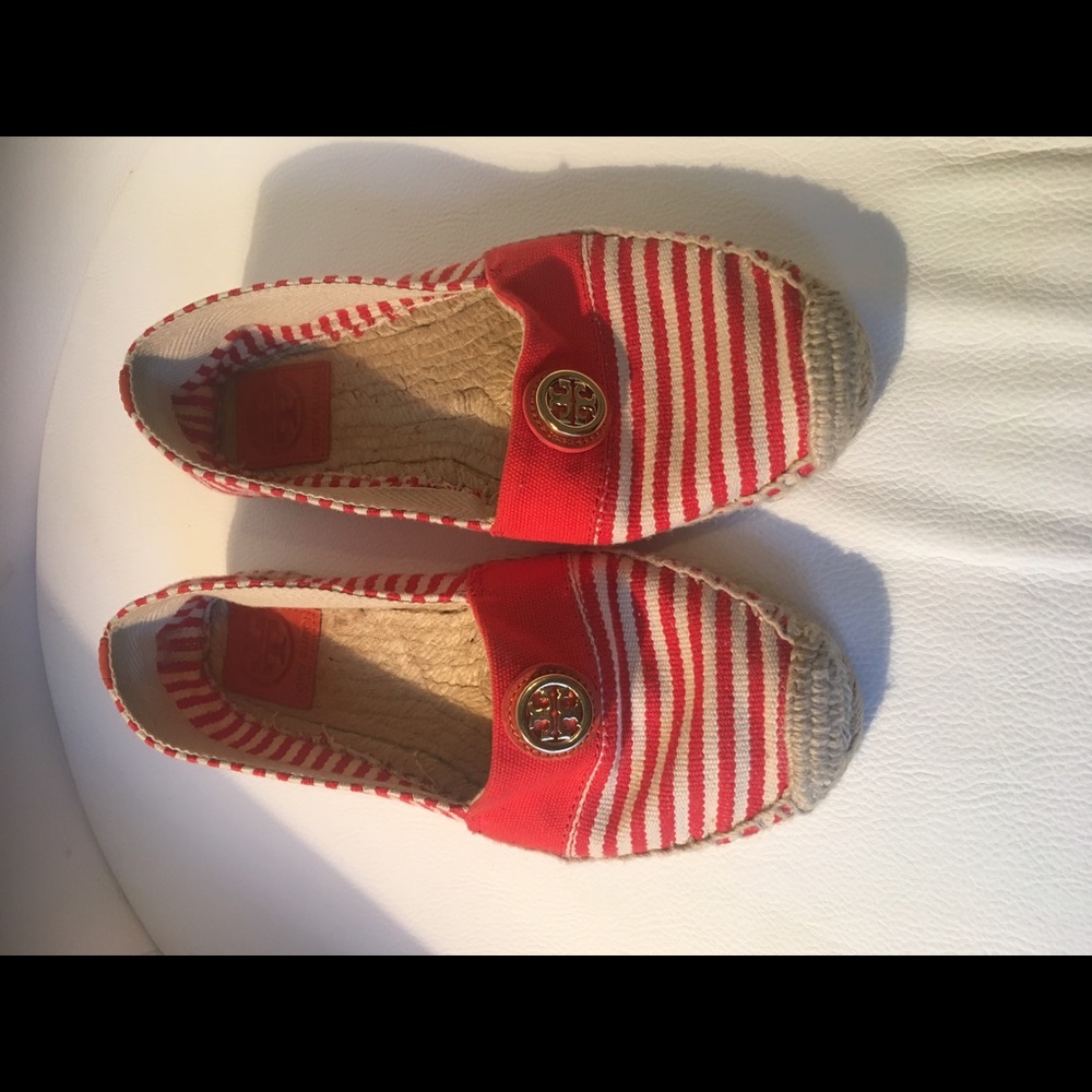 Tory Burch Orange Espadrilles size 7