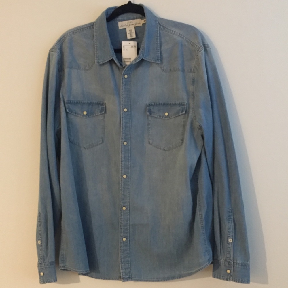H&M denim long sleeve button down