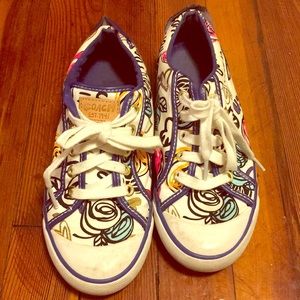 Coach Poppy Sneakers Size 6. Colorful fun design!!