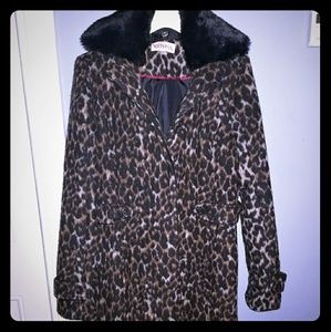 Leopard Pea coat