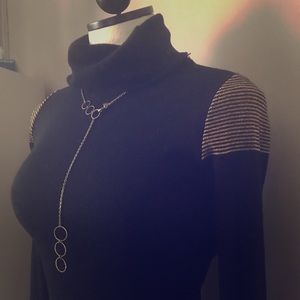 Vintage Metallic Turtleneck Sweater