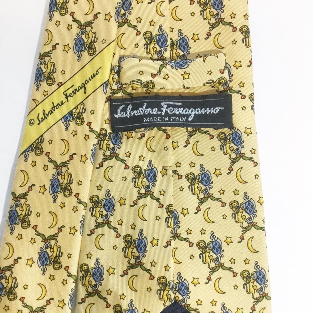 Salvatore Ferragamo Lion Crest Silk Tie