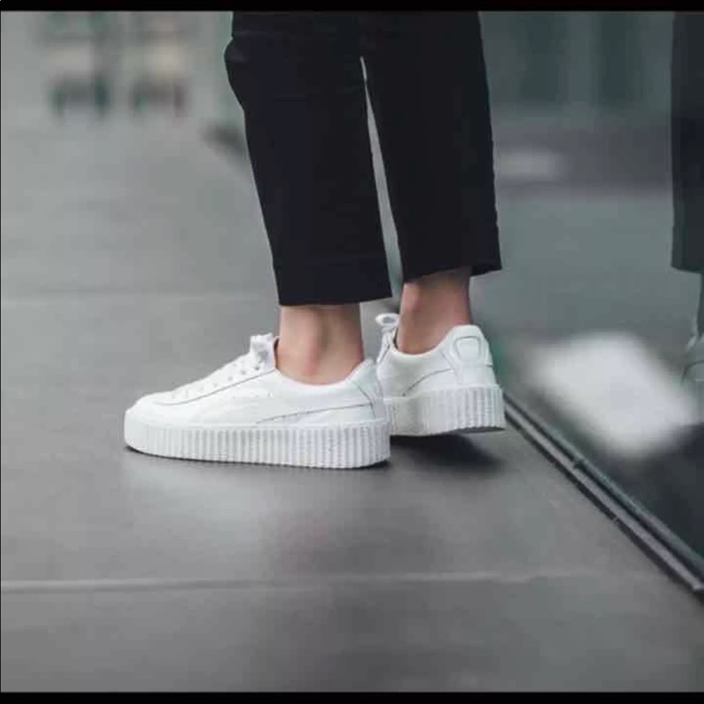 RARE White Glo Fenty Basket Creepers