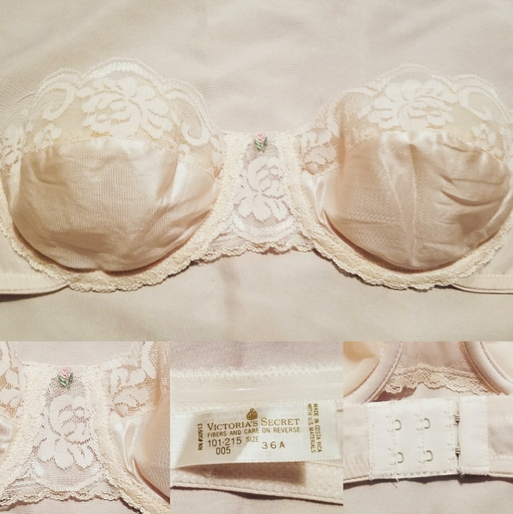 Vintage Victoria's Secret Lace Seashell Strapless