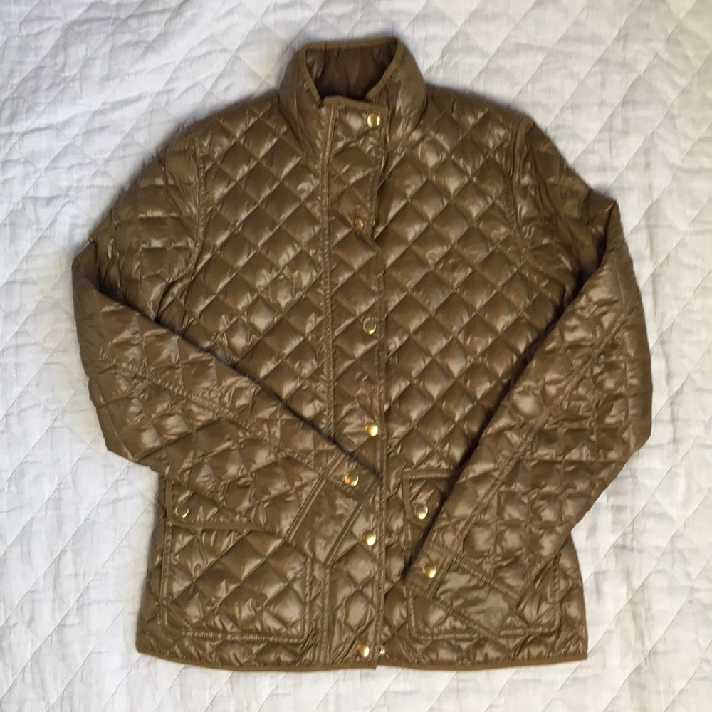 Tall Gold-brown quilted J.Crew jacket