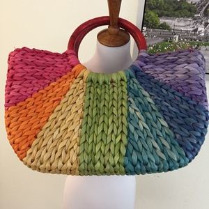 Rainbow Colored Tote Bag Sun N' Sand