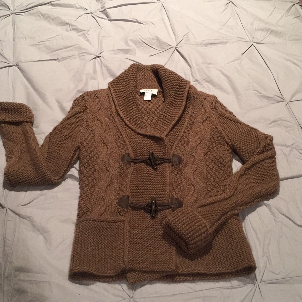 Brown LOFT cardigan
