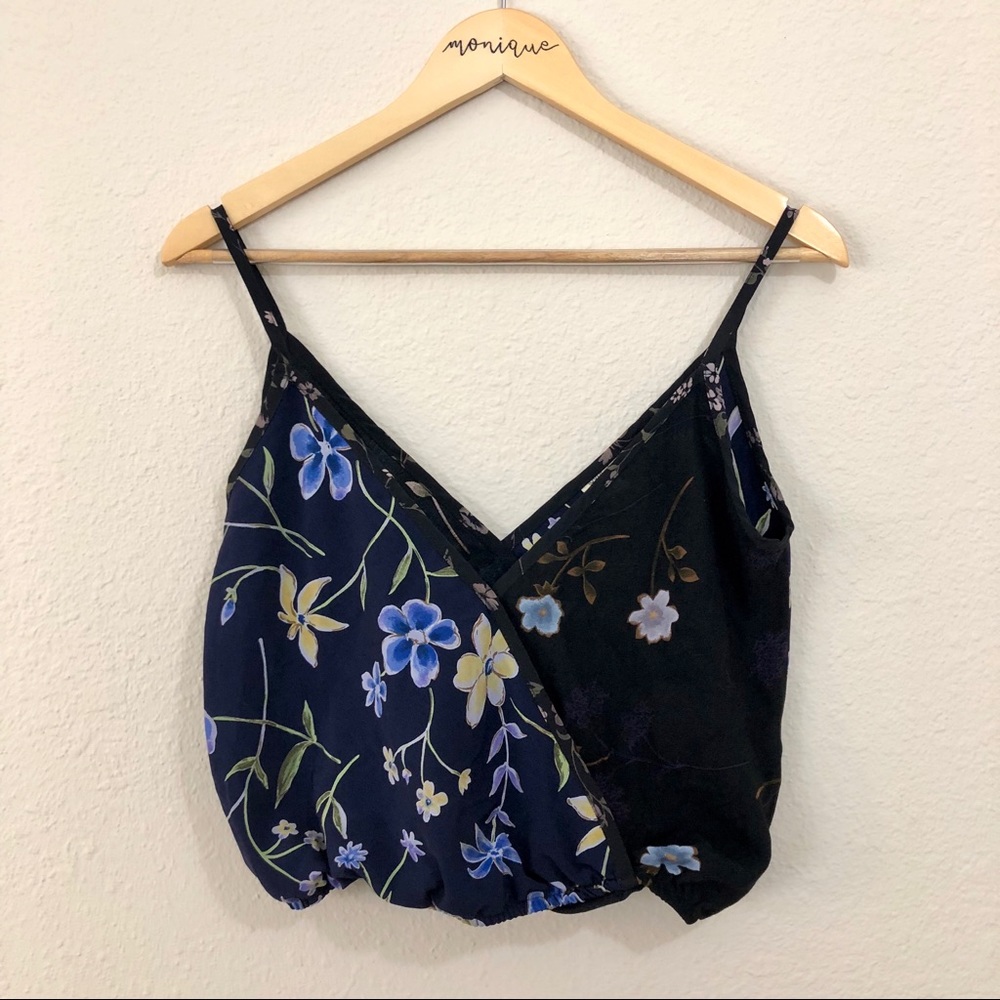 Urban Renewal UO Floral Crop Spaghetti Top