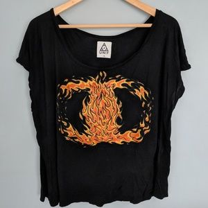 UNIF Chanel Flames Logo Tshirt