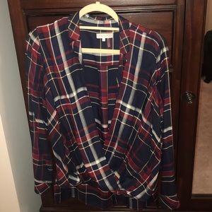 1. State Plaid Blouse