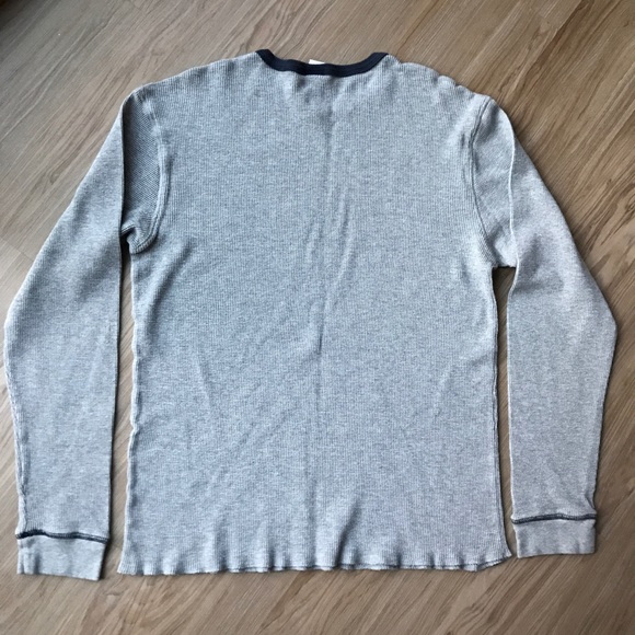 GAP Shirts Gap Mens Gray Thermal Ringer Long Sleeve Tee Xl Poshmark