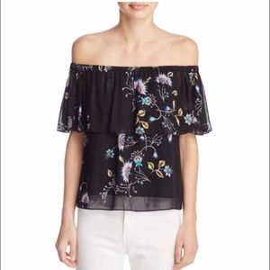 Rebecca Minkoff off the shoulder floral shirt