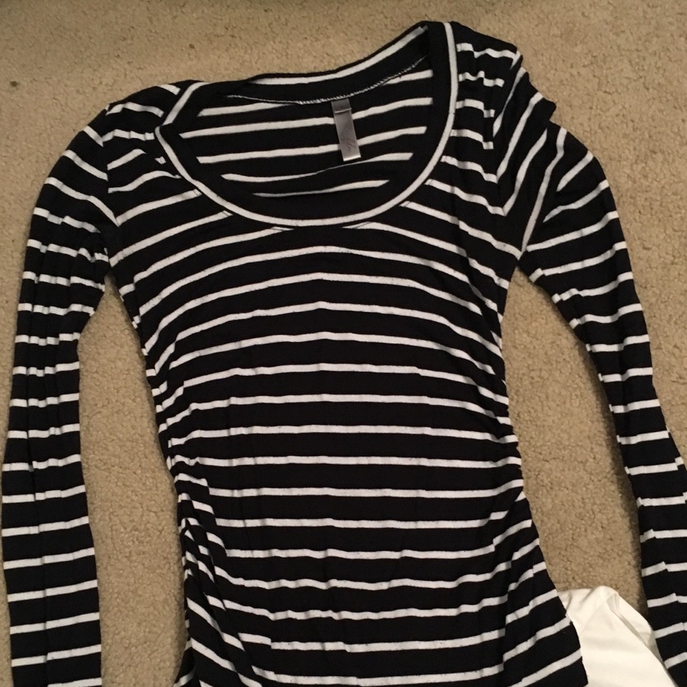 Maternity Navy Blue& White long sleeve