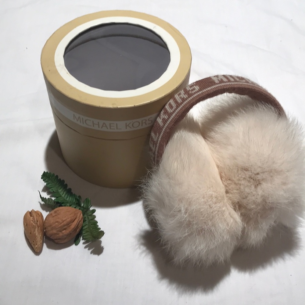 NEW! Michael Kors Fur Ear Muffs With Box!