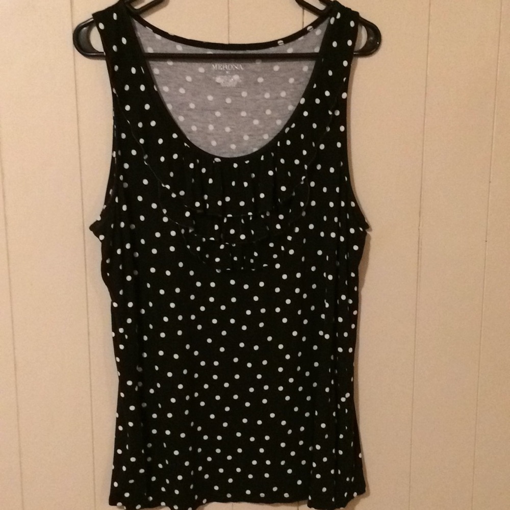 Black Polka Dot Top