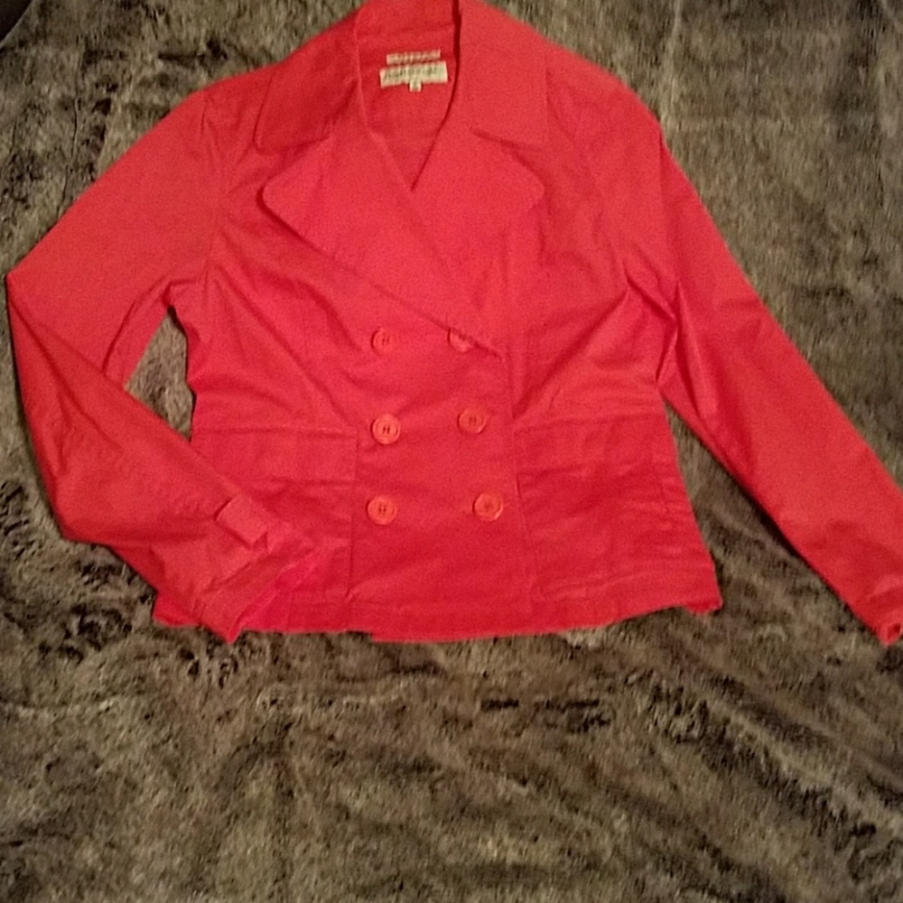 Jones New York mango colored jacket