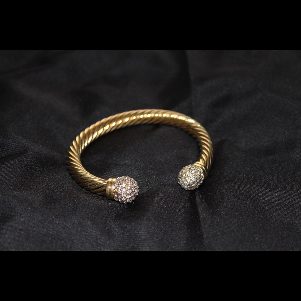 Gold Rhinestone Bangle - Picture 3 of 3