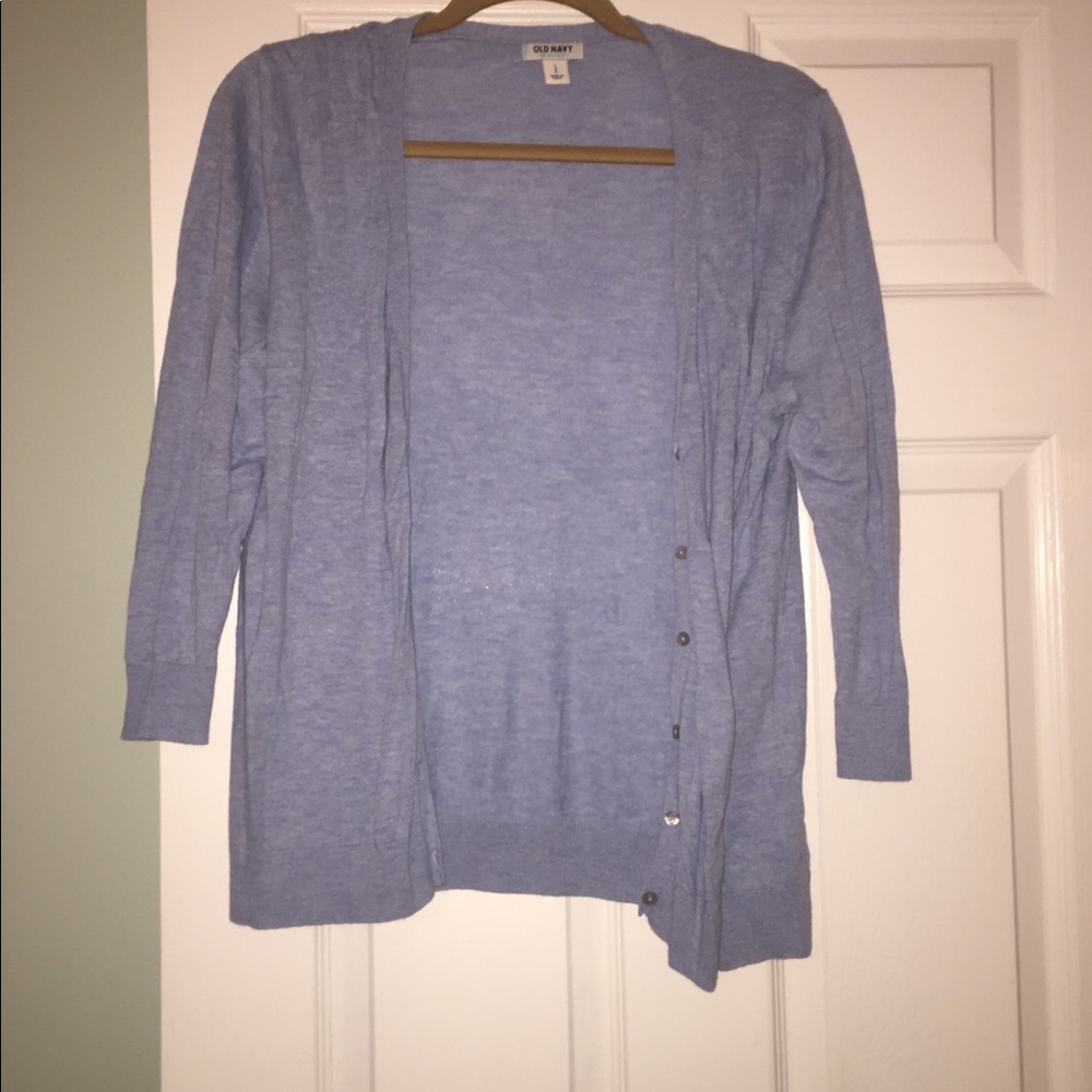 Heathered blue cardigan