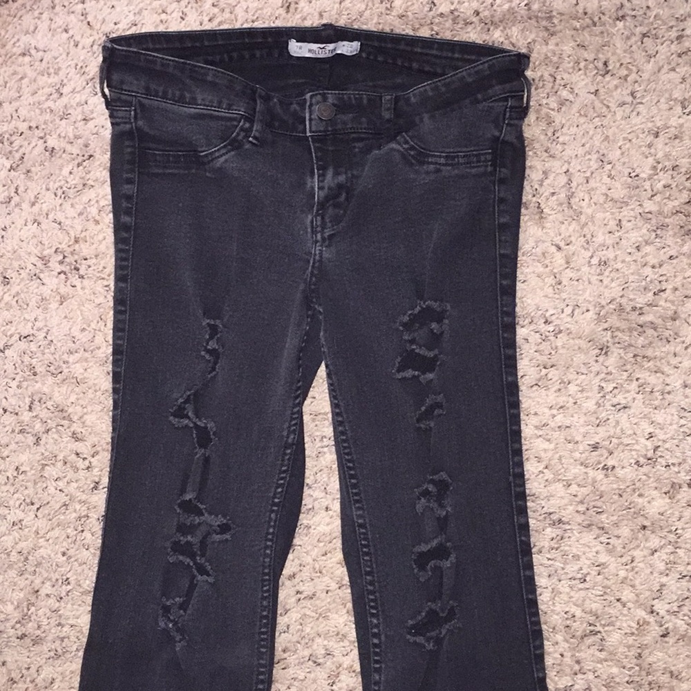 Hollister black ripped jeans