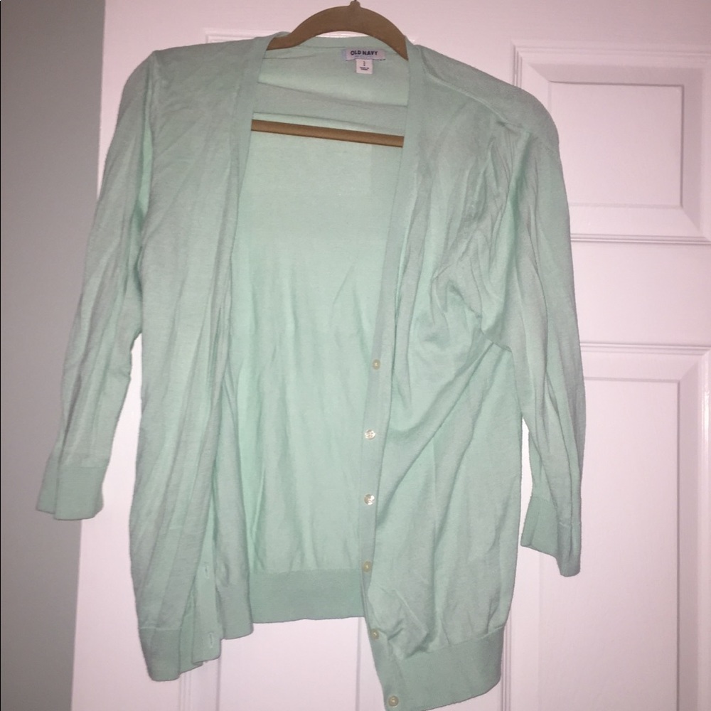 Seafoam green cardigan