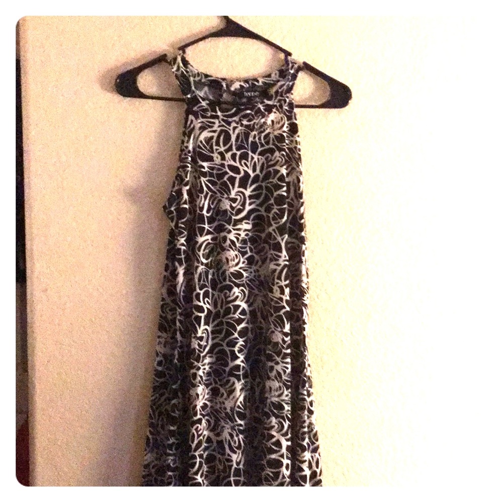 Black and white flower dress