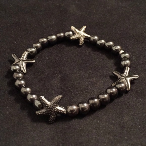 Hematite “Balance” starfish Bracelet 7” - Picture 1 of 2